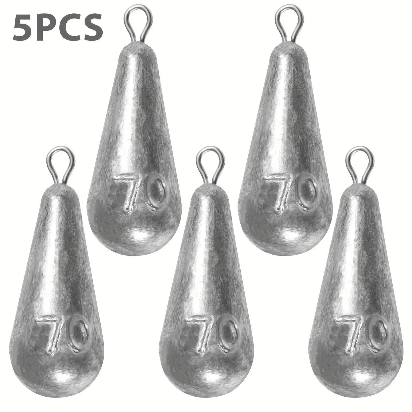 Teardrop Fishing Sinkers – Lead Weights for Bass (10 Sizes) Habicare