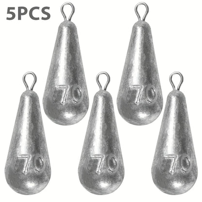 Teardrop Fishing Sinkers – Lead Weights for Bass (10 Sizes) Habicare