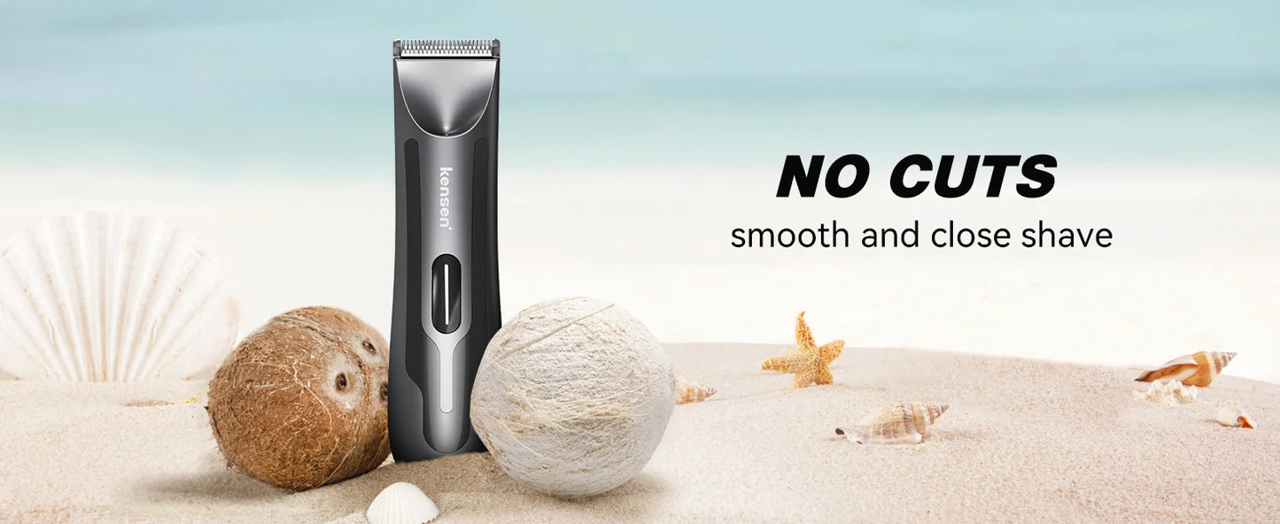 KENSEN S10 Electric Body Hair Trimmer for Men and Women – Versatile Grooming Clipper for Balls, Bikini, Groin, and Beard Removal