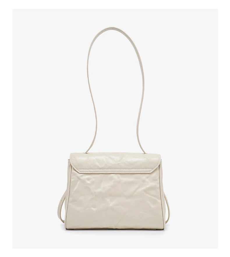 FOXER Vintage Wrinkle Genuine Leather Tote Bag