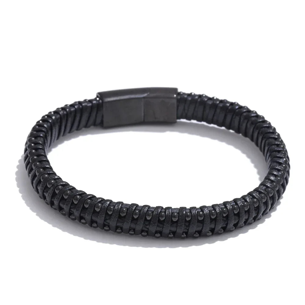 22cm Men’s Fibre Rope Braided Classic Bracelet - ShopHub