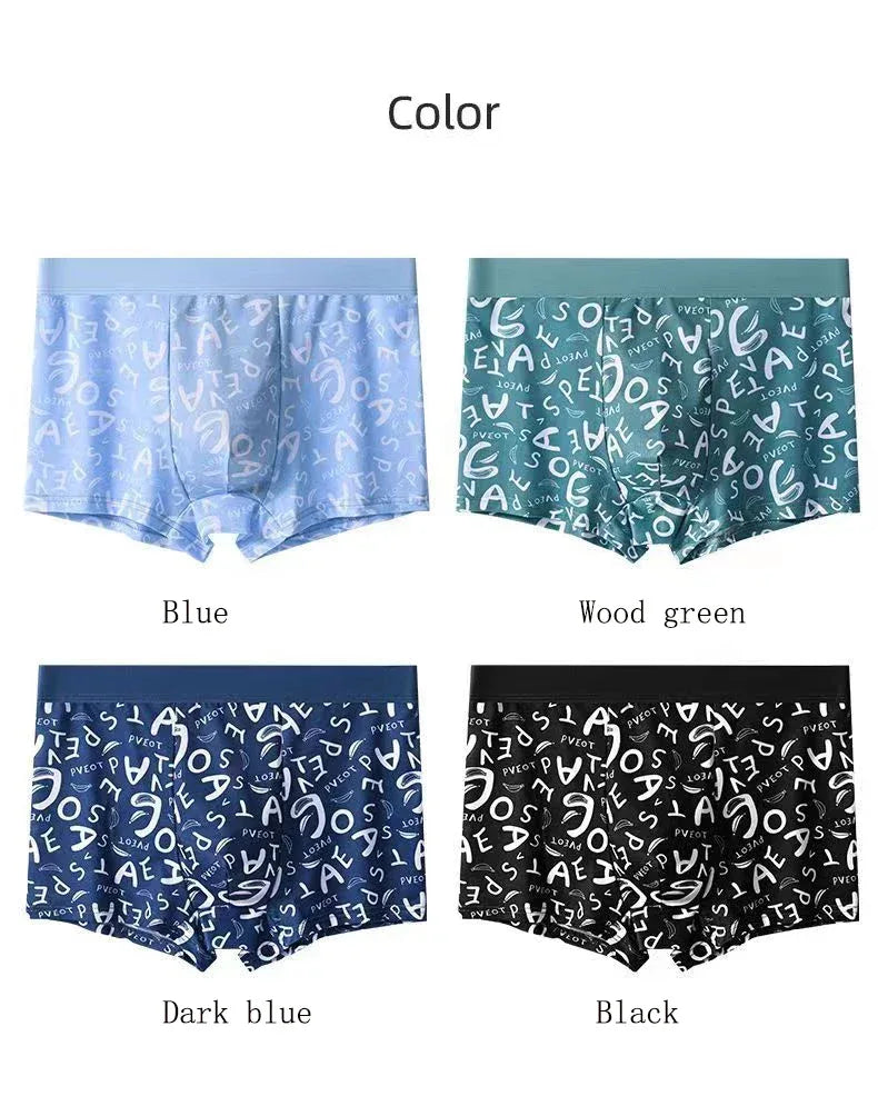 4 Pack Ice Silk Mesh Men's Boxer Shorts - ShopHub