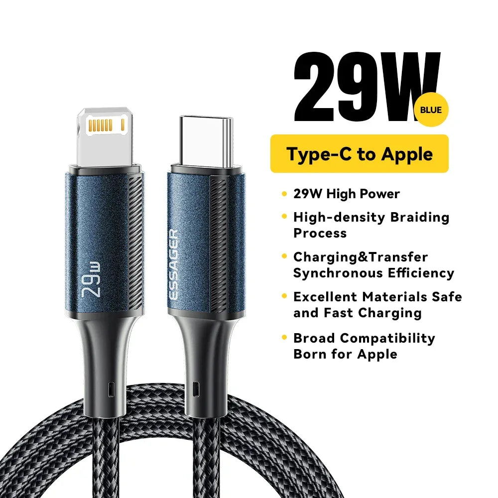 Essager USB C Cable for iPhone 14 13 12 11 Pro Max Xs 8 Plus iPad Macbook - ShopHub