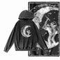 Orbit Runner Astronaut Acid-Washed Black Hoodie