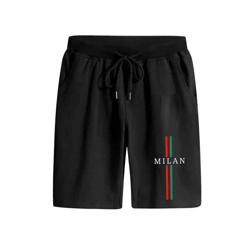 Italy Print Tracksuit for Men - T-shirt and Shorts Casual Outfit for Spring Summer Fashion