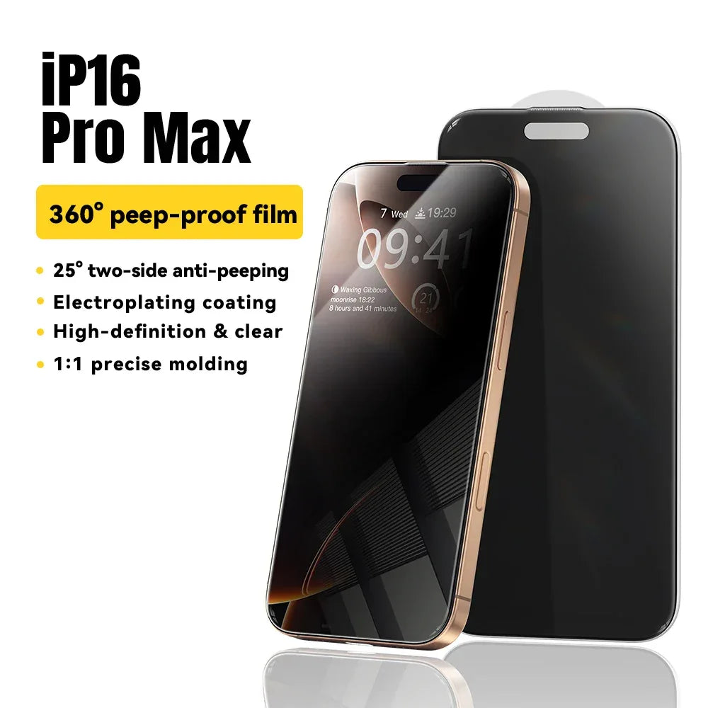 Essager 2Pcs Anti-Peeping Glass for iPhone 16, 15, 14, and 13 Pro Max Plus - ShopHub
