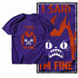 G49 Purple Big Size Cool 100% Cotton  Men's Cat Printed Graphic T-shirt |  Streetwear O-neck men's Tee Tshirt