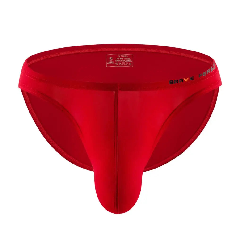 BRAVE PERSON Sexy Men's Underwear Big Penis Pouch Briefs Bikini Nylon Underpants