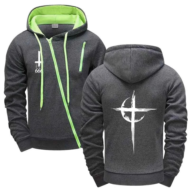Satan Cross Tracksuit Mens Hoodie and Sweatpants Urban Streetwear
