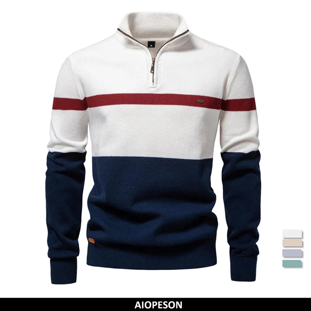 AIOPESON Striped Polo Sweaters - ShopHub