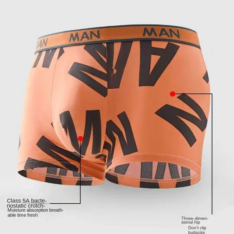 Men's 4 Pack Ice Silk Boxer Shorts - ShopHub