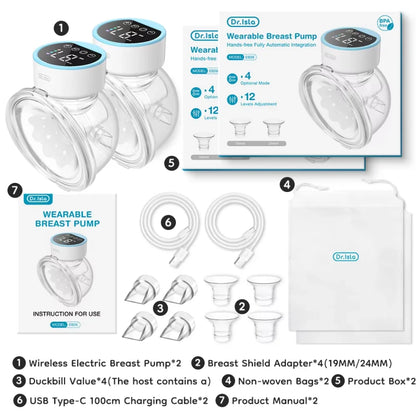Dr.Isla 2PCS Wearable Electric Breast Pumps