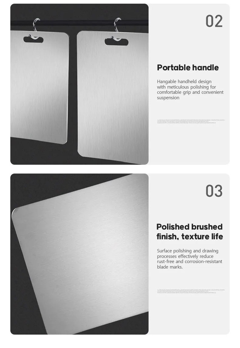 3PCS Stainless Steel Cutting Board