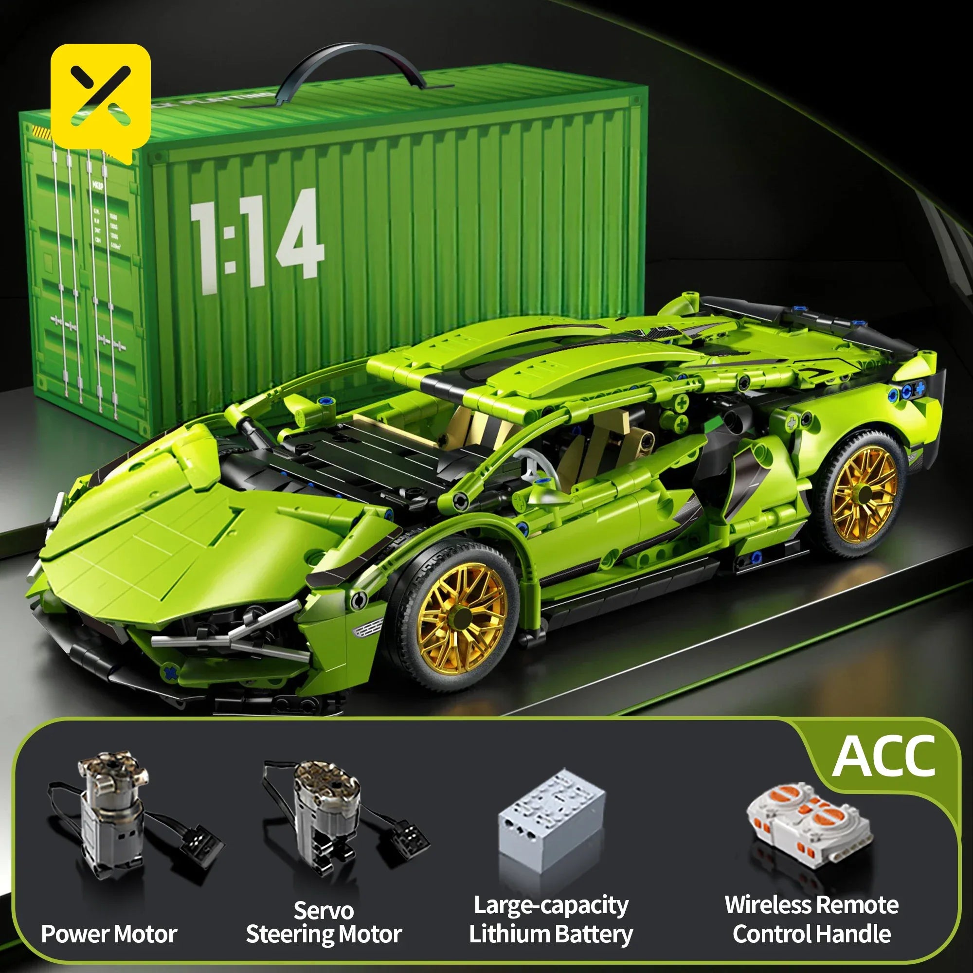 TOYLINX 1:14 Technical Building Blocks Car Racing Model - ShopHub