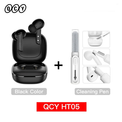 QCY HT05 ANC Wireless Earbuds - TWS Bluetooth 5.2 with 40dB Active Noise Cancellation and In-Ear Mics