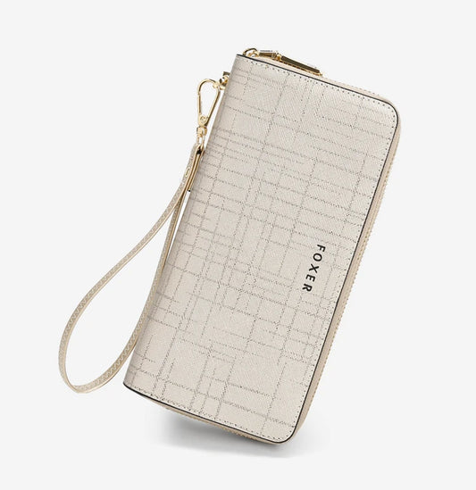 FOXER Split Leather Women's Long Wallet
