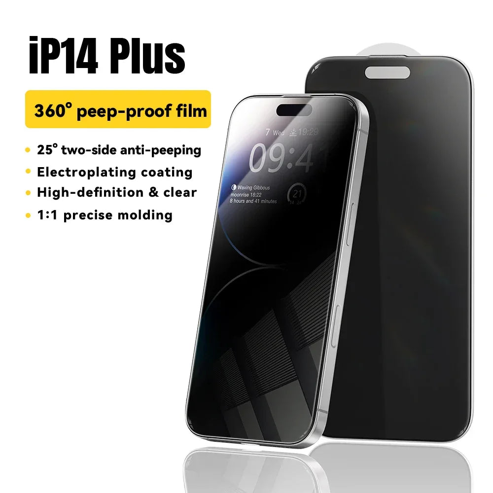 Essager 2Pcs Anti-Peeping Glass for iPhone 16, 15, 14, and 13 Pro Max Plus - ShopHub