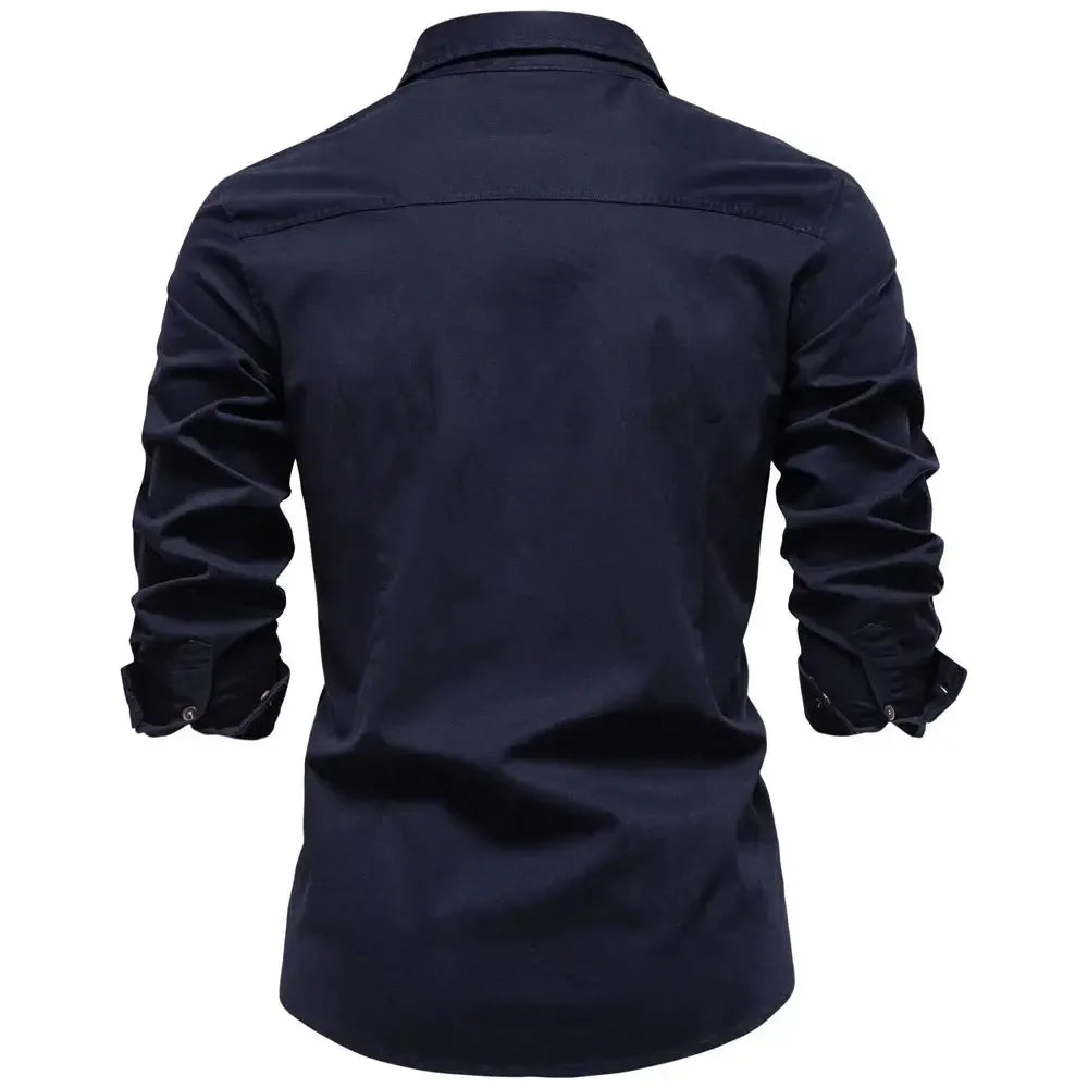 AIOPESON Business Cotton Pocket Shirts - ShopHub