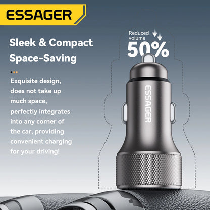 Essager Dual-port 45W USB-C car charger