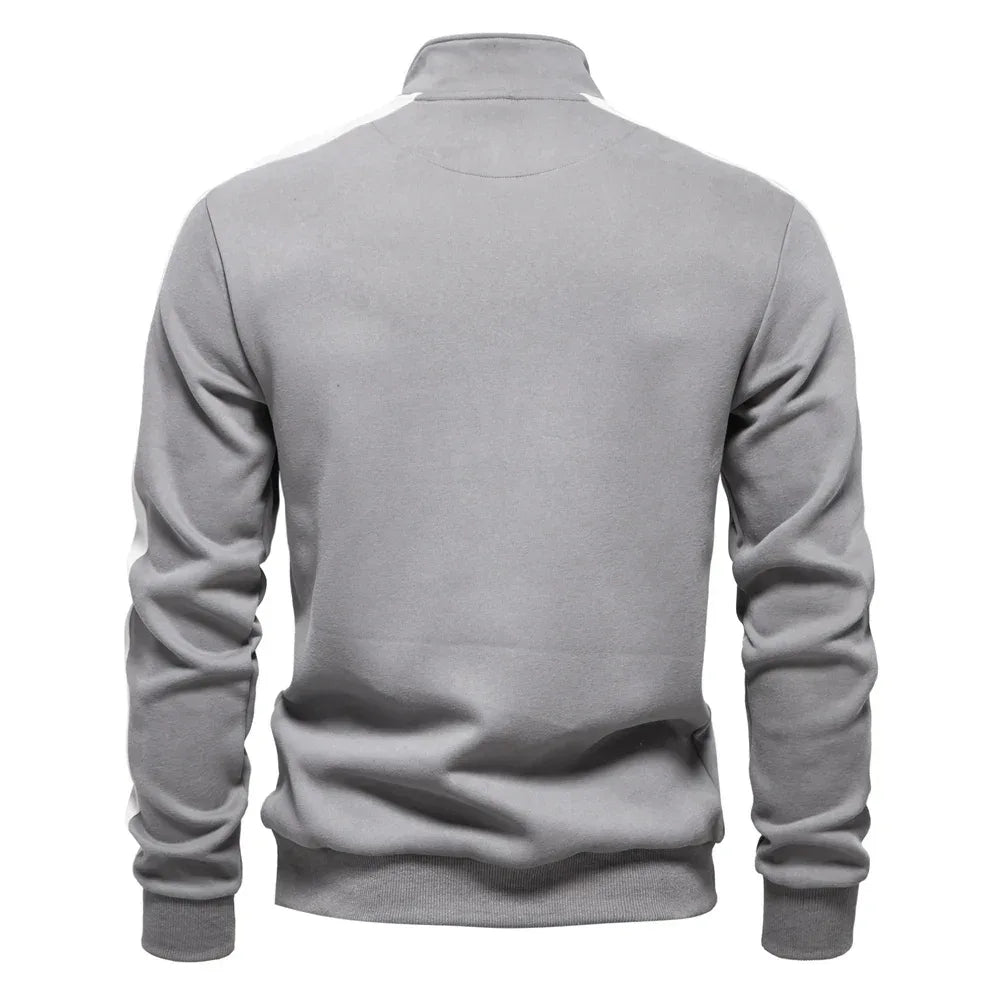 AIOPESON Men's Patchwork Quarter Zip Sweatshirts - ShopHub