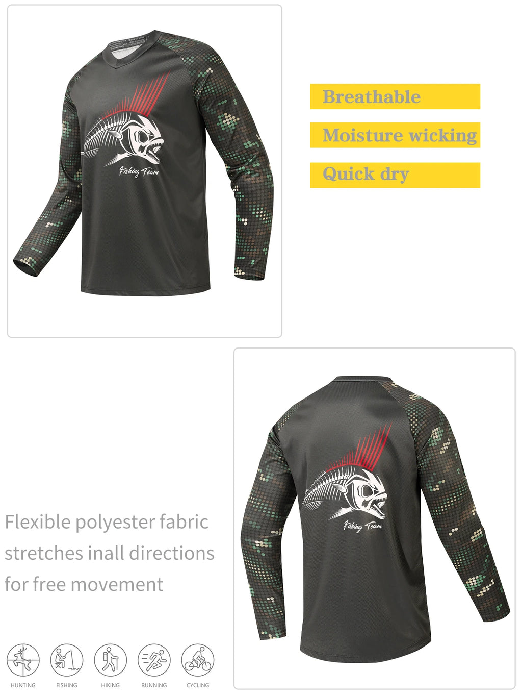 Men's Long-Sleeve UPF 50+ Fishing Shirt ShopHub