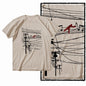 G25 Beige Cotton Streetwear COOLMIND Graphic Men T-shirt | Big Size Cool Vintage O-neck Men's Tee Tshirt