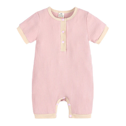 Kids Tales Little Everyday Ribbed Cotton-Blend Baby Romper