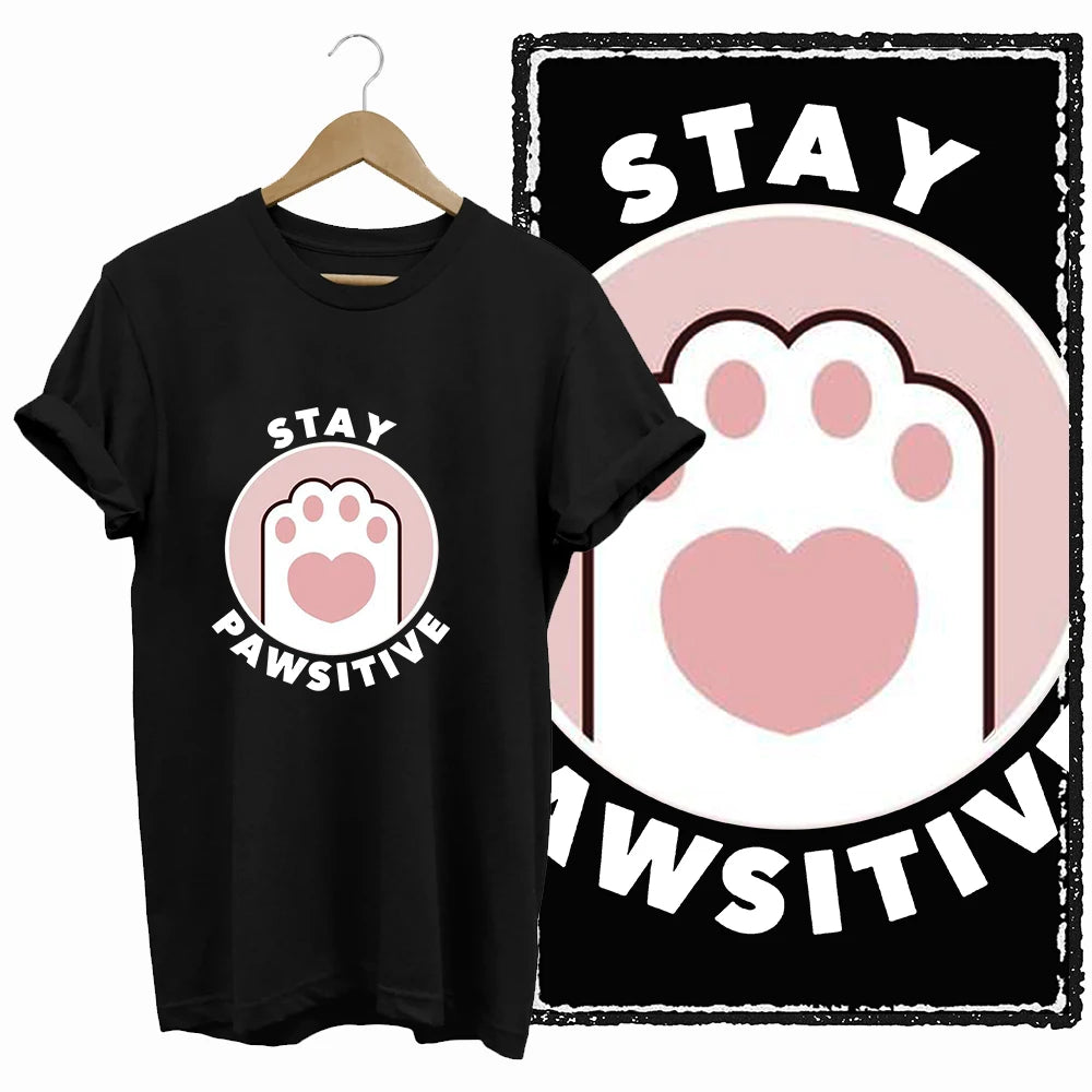 COOLMIND Black Cat Graphic T-Shirt | Women's 50-Design