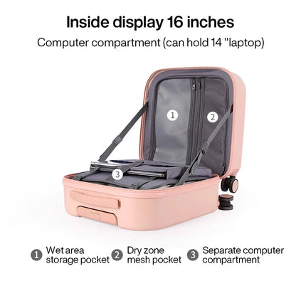 Mixi 16 Inch Carry On Suitcase
