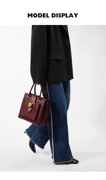 BAFELLI Soft Leather Multi-Compartment Commuter Tote