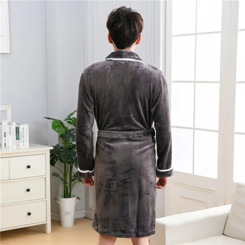 Men's Thick Flannel Robes - ShopHub