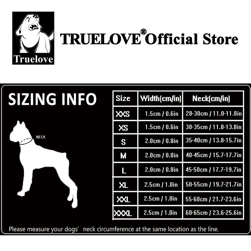 Truelove Adjustable Mesh Padded Dog Collar