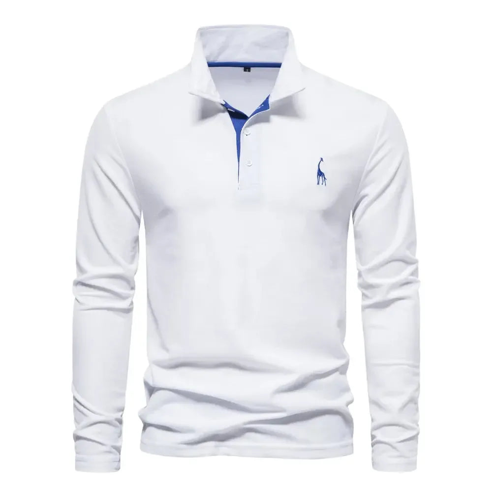 AIOPESON Men's Deer Embroidery Polo Shirts - ShopHub