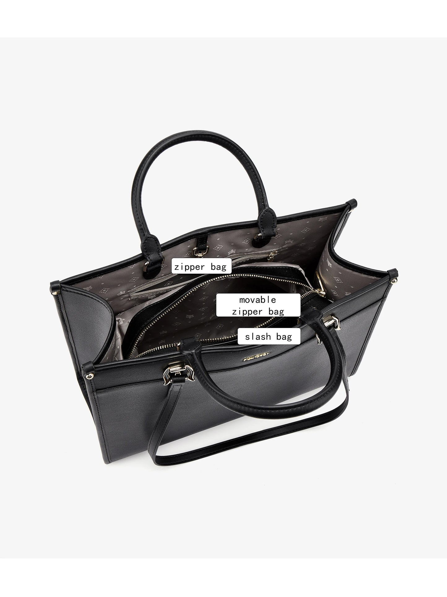 FOXER Luxury Large Capacity Tote Bag for Women