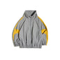 Maden Casual Detachable Double Zipper Patchwork Jackets Stand-up Collar Loose Fit Letter Jacket For Men's Spring and Fall Coat