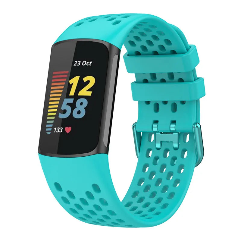 Rubber Sport Strap for the Fitbit Charge 5/6 Series (available in 21 colours) Habicare