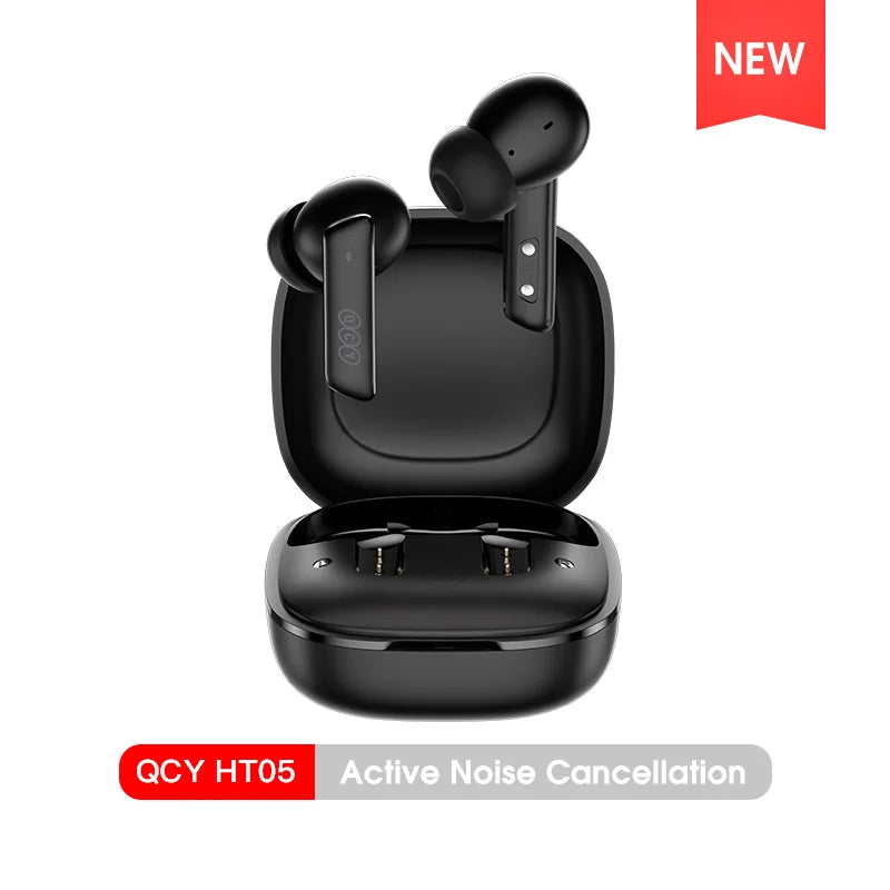 QCY HT05 ANC Wireless Earbuds - TWS Bluetooth 5.2 with 40dB Active Noise Cancellation and In-Ear Mics