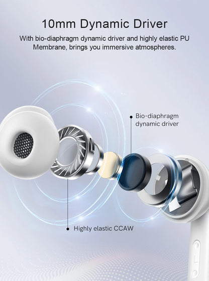 QCY T13 ANC Wireless Earphones Bluetooth 5.3 with 28dB Active Noise Cancellation and 4 Mics ENC for Low Latency TWS Experience - ShopHub
