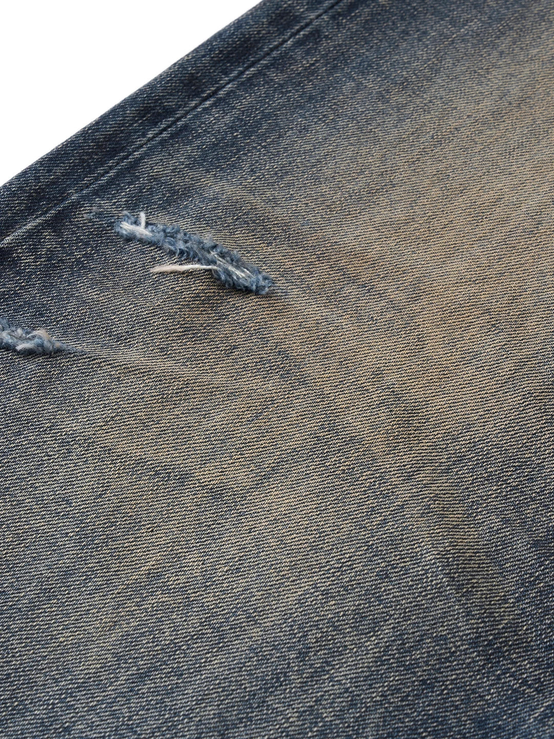 SIMWOOD High Standard Vintage Washed Selvedge Ripped Jeans