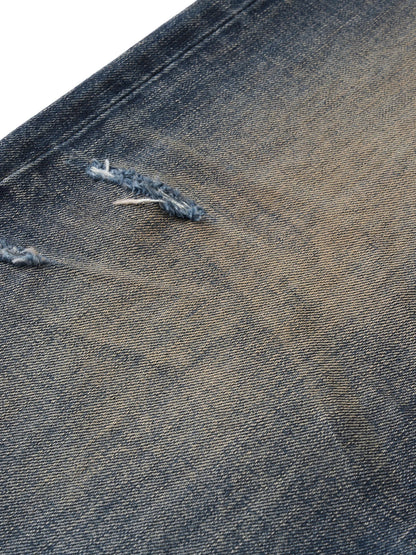 SIMWOOD High Standard Vintage Washed Selvedge Ripped Jeans