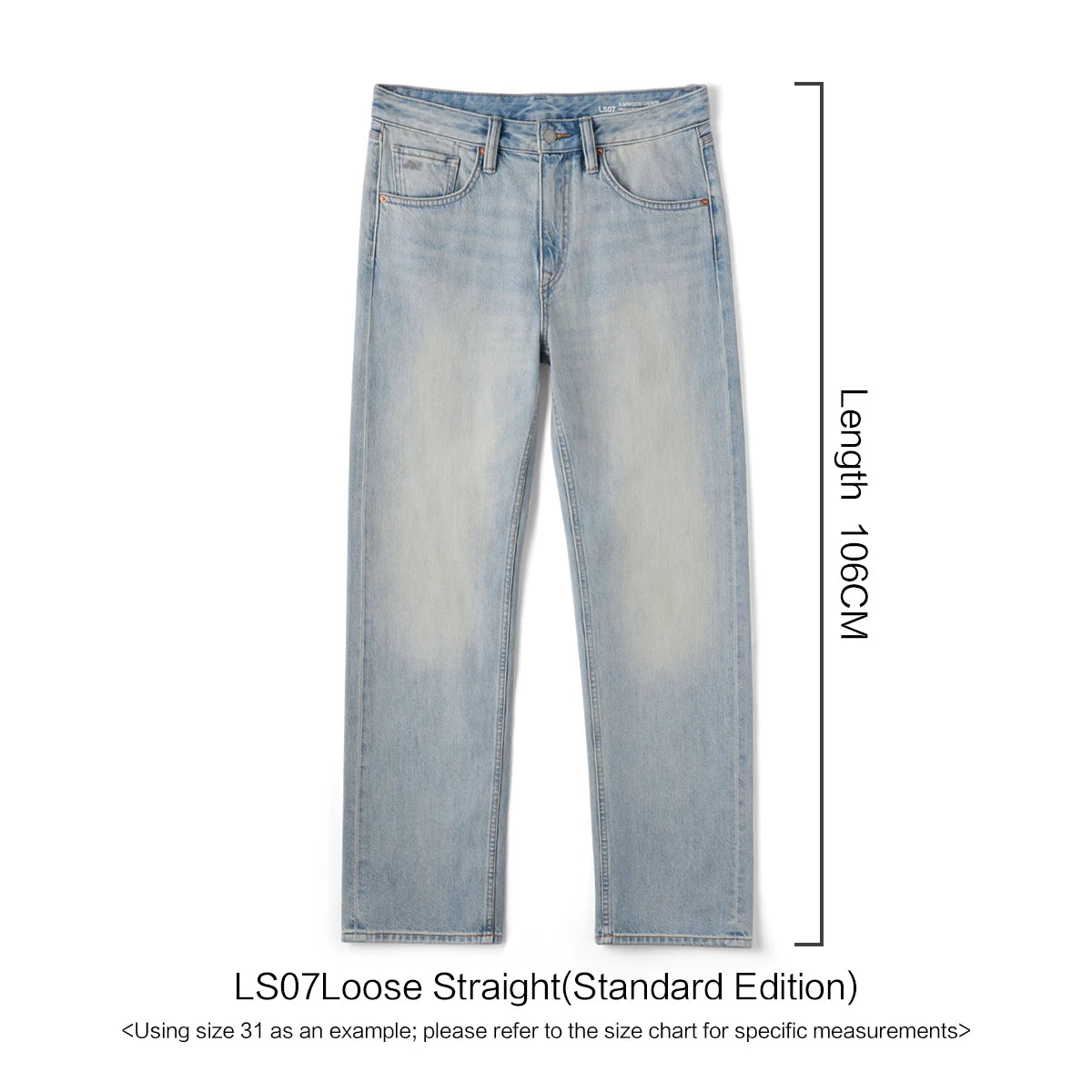 SIMWOOD 2026 Autumn Winter New Loose Straight 13oz 100% Cotton Fabric Jeans Men Washed Vintage Classical Denim Trousers