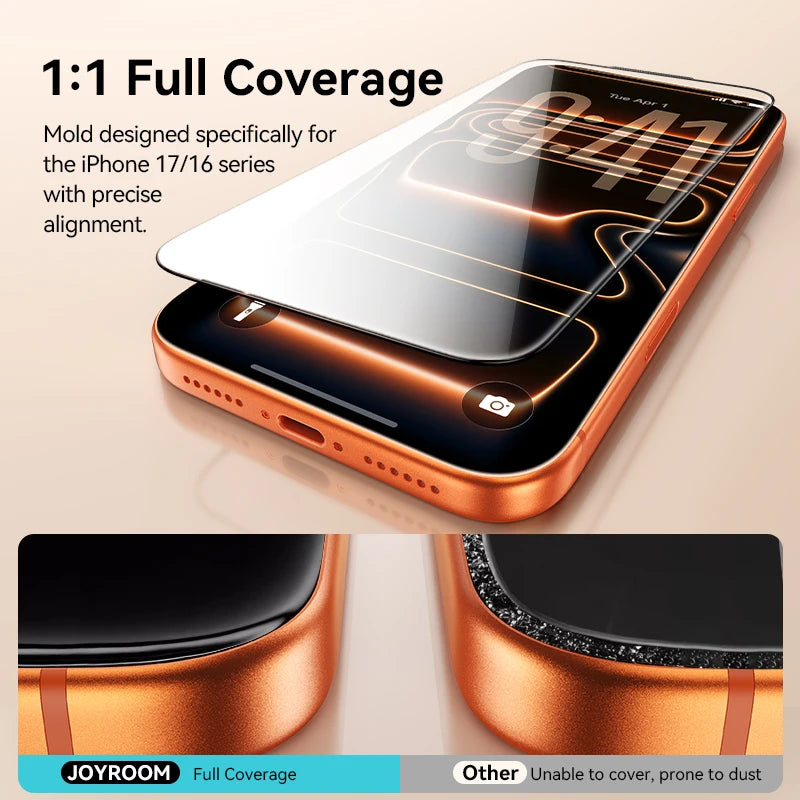Joyroom Dust-free HD Glass For iPhone 18, 17, 16,