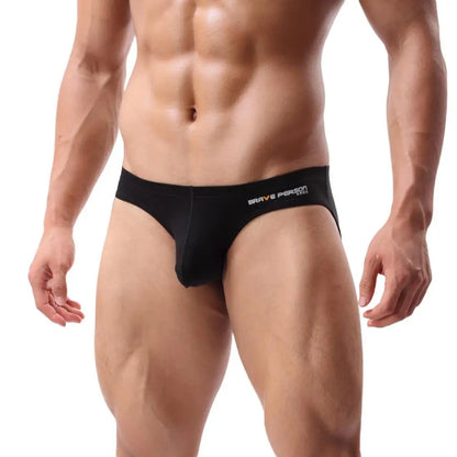 BRAVE PERSON Sexy Men's Briefs Cotton Underwear U Convex Pouch Low Waist