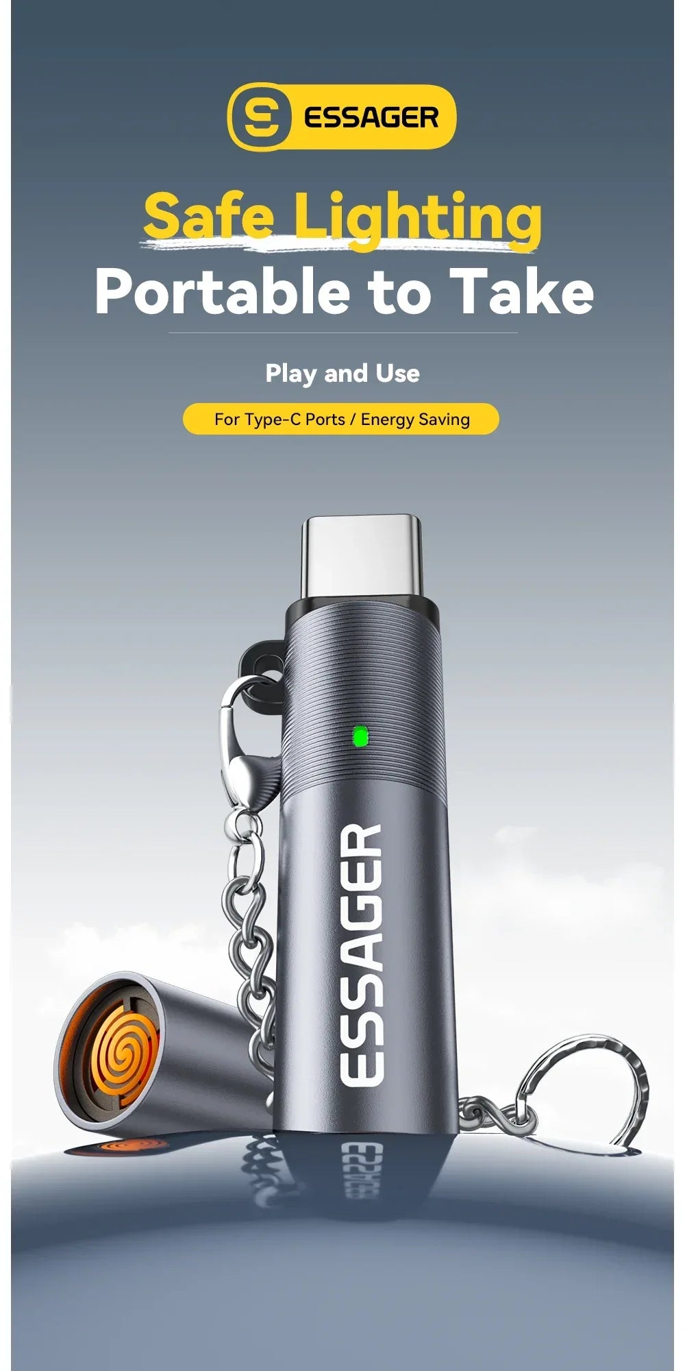 Essager Type-C Mini Cigarette Lighter - ShopHub