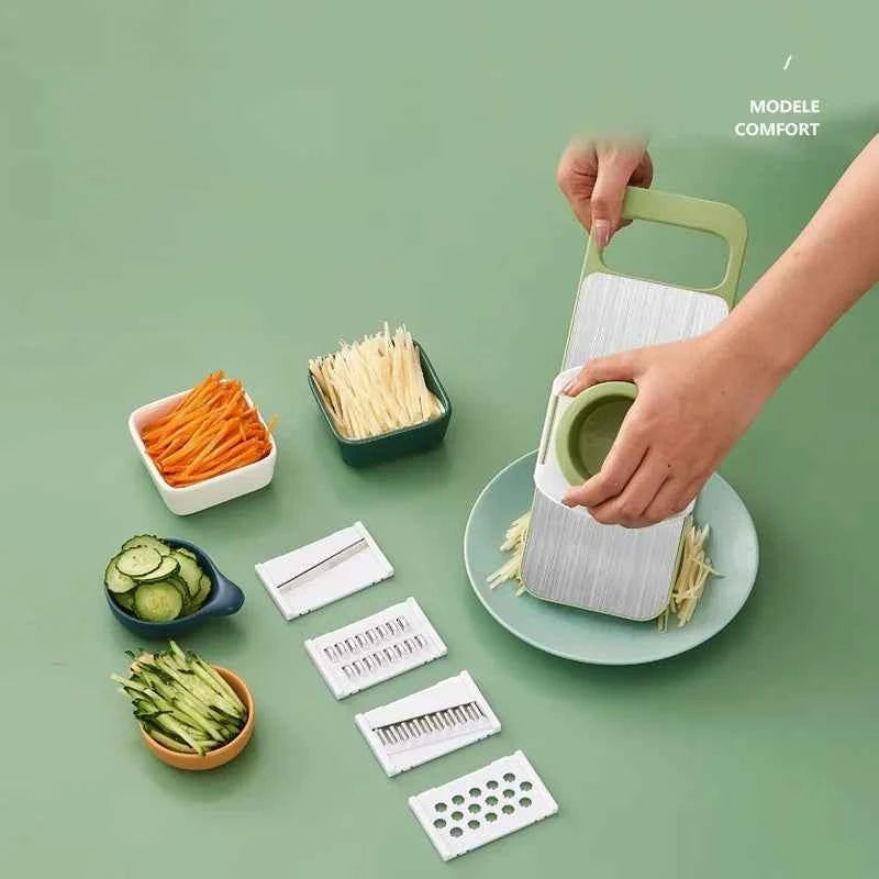 2025 NEW Multifunctional Kitchen Vegetable Cutter Household Hand Guard Shredder Stainless Steel Grater Potato Radish Grater Tool