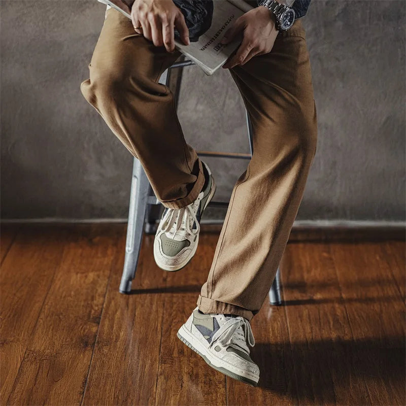 Vintage Crackle Men's Skate-Style Sneakers