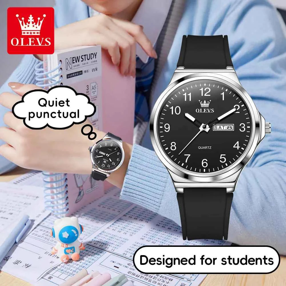 OLEVS 5647 Unisex Watch - Waterproof Casual Quartz Day Date Timepiece for Men and Women
