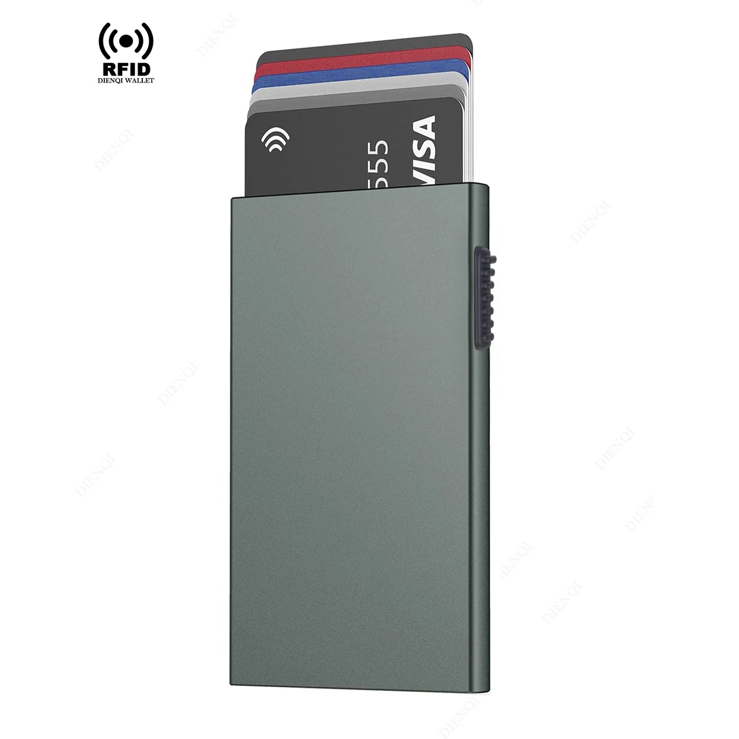 Rfid Credit Card Holder Smart Wallets Men ID Bank Cardholder Case Metal Thin Slim Pop Up Aluminium Minimalist Wallet Luxury Gift