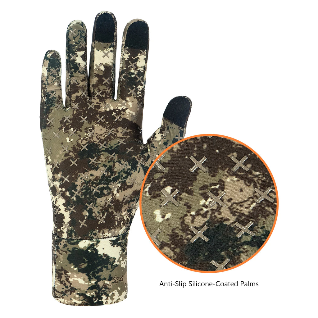 Men's Lightweight UPF 50+ Camo Hunting Gloves ShopHub