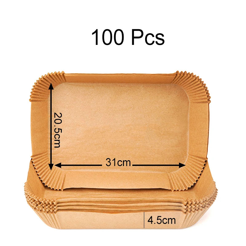 Large Rectangle Air Fryer Disposable Paper Liner — 31 cm